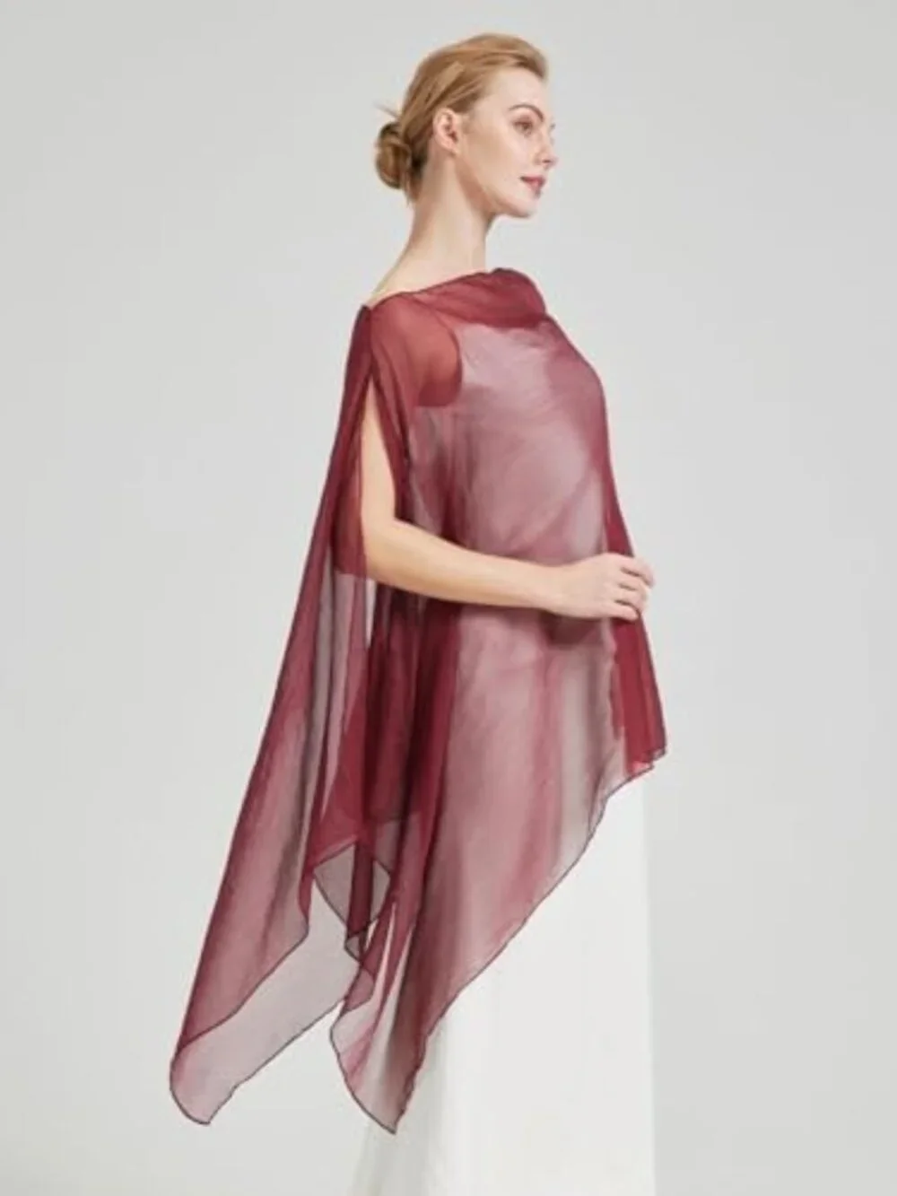 Sheer Bridal Shawl for Wedding Dress - 3 Ways to Wear Capelet Scarf for